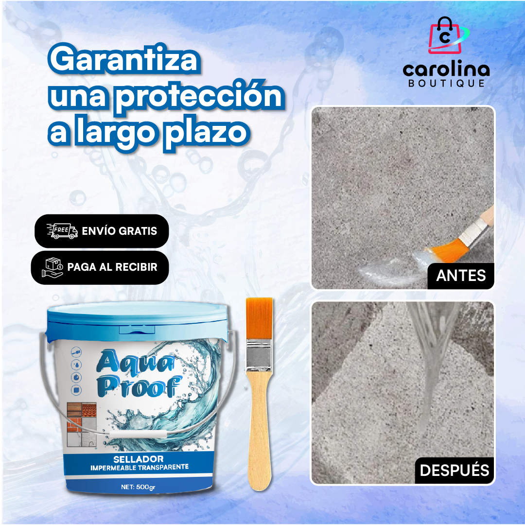 AquaProof™ - Sellador Impermeabilizante de Grietas y Fugas 500ml+ Brocha Gratis ✅