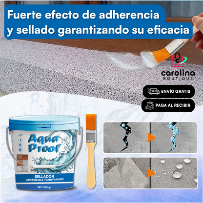 AquaProof™ - Sellador Impermeabilizante de Grietas y Fugas 500ml+ Brocha Gratis ✅