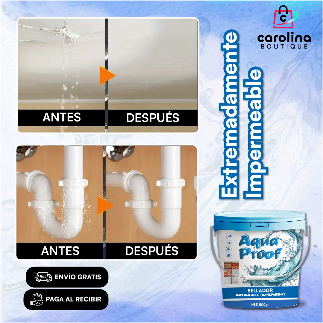 AquaProof™ - Sellador Impermeabilizante de Grietas y Fugas 500ml+ Brocha Gratis ✅