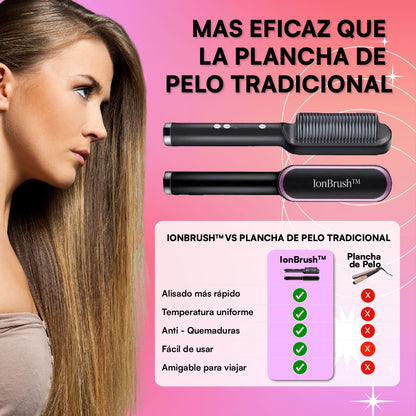 IonBrush™ - Cepillo Alisador Iónico. Más eficaz que una plancha de pelo